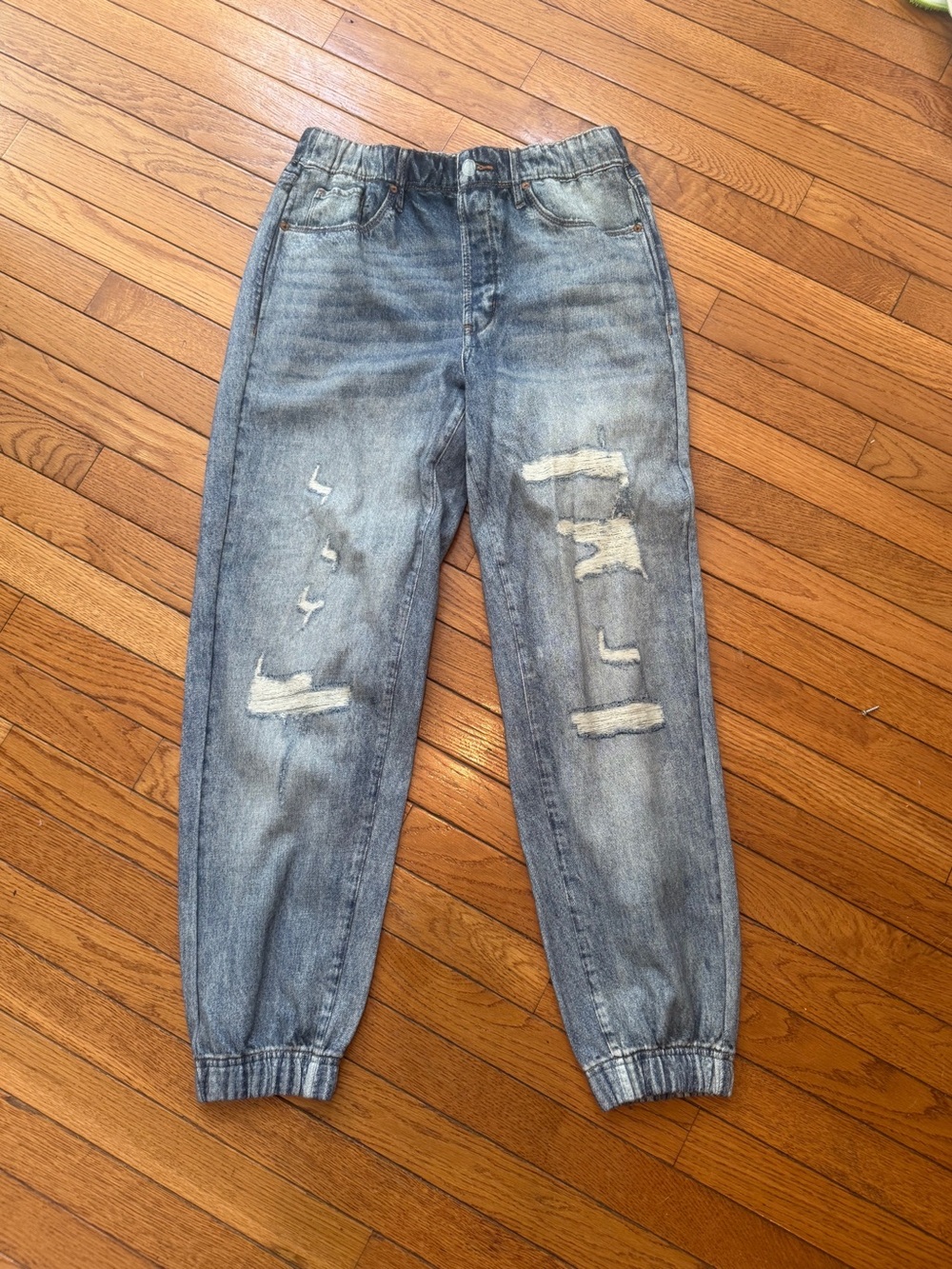 Blank NYC Washed Blue Distressed Jeggings